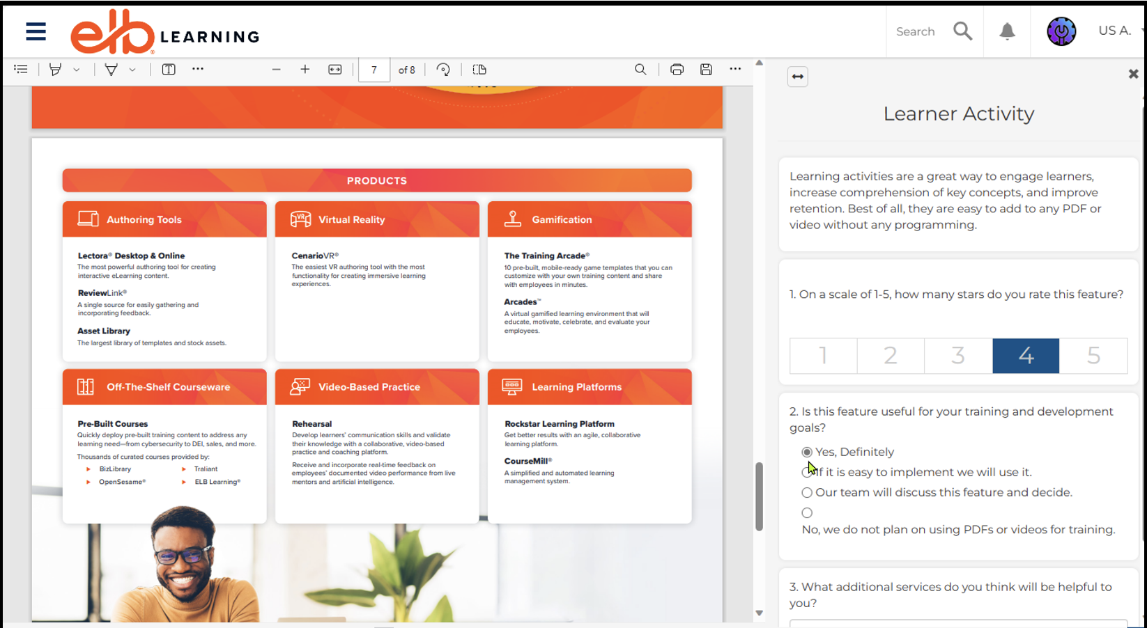 screenshot of Rockstar Learning Platform